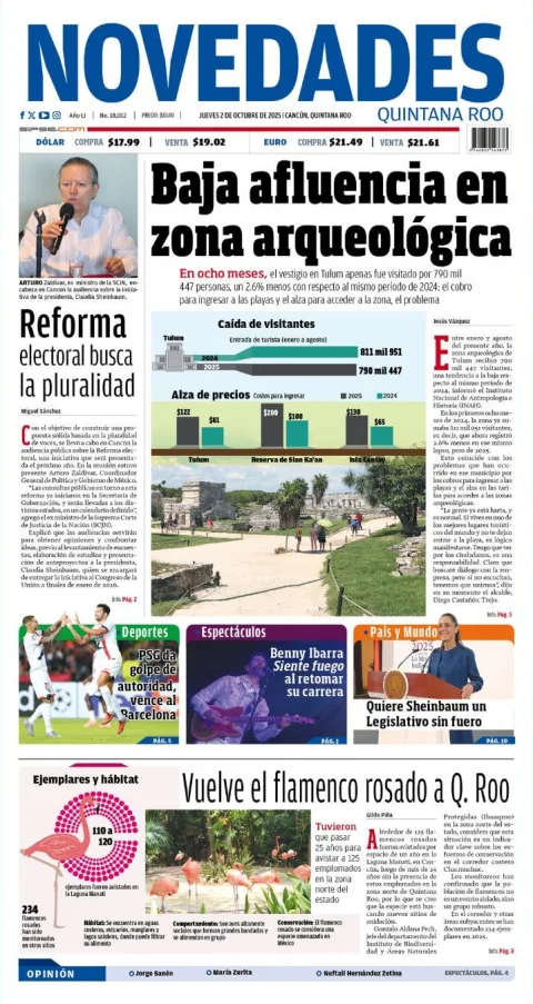 Portada de Novedades Quintana Roo