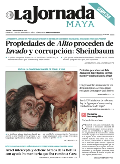 Portada de La Jornada Maya Campeche