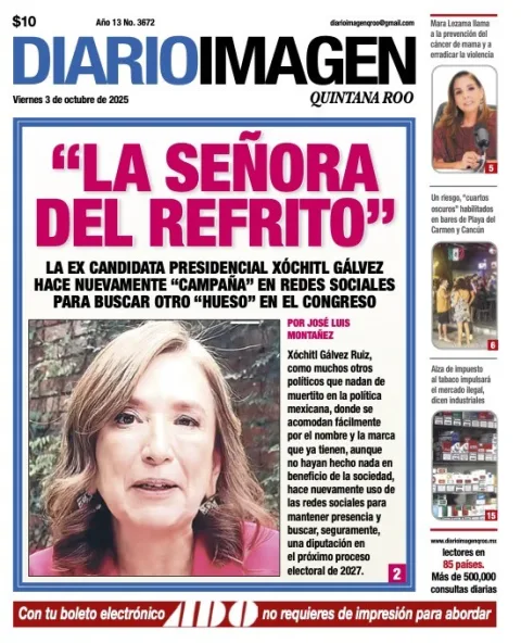 Portada de Diario Imagen Quintana Roo