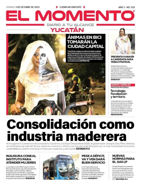Portada de El Momento Yucatan