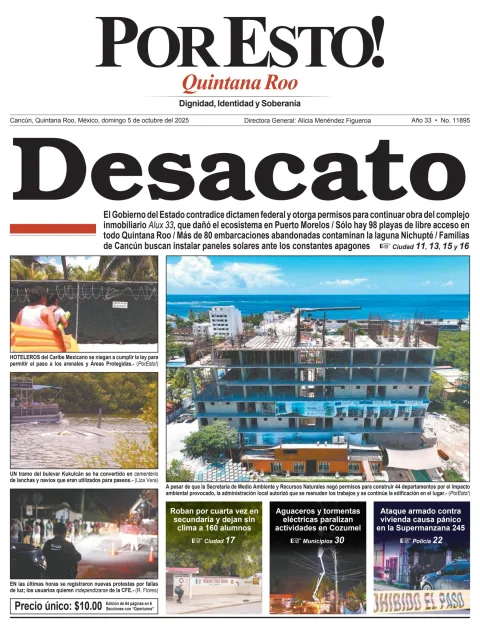 Portada de Por Esto (quintana Roo Cancun)
