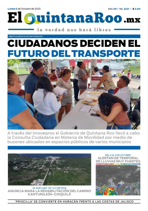 Portada de El Quintana Roo (portada)