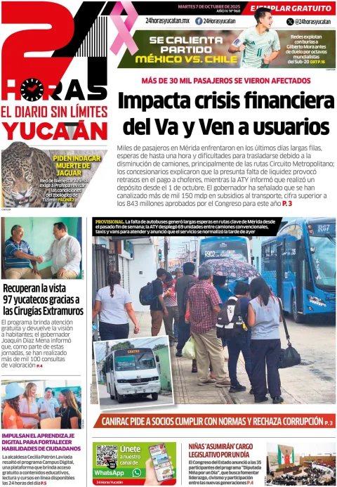 Portada de 24 Horas Yucatan