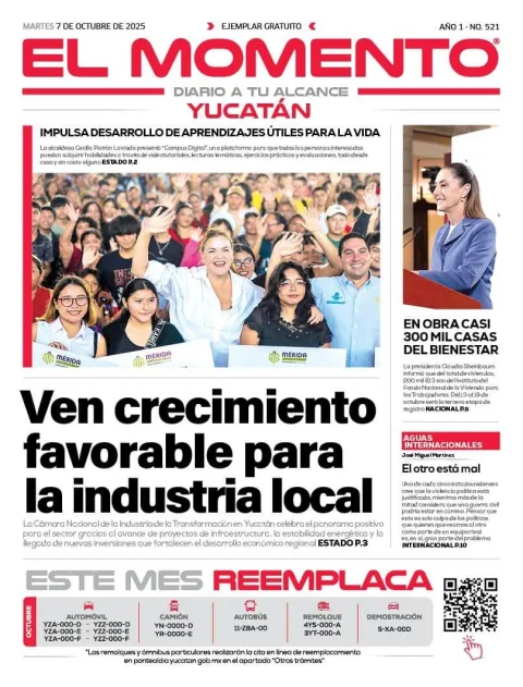 Portada de El Momento Yucatan