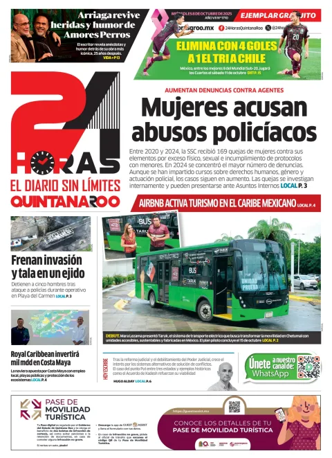 Portada de 24 Horas Quintana Roo