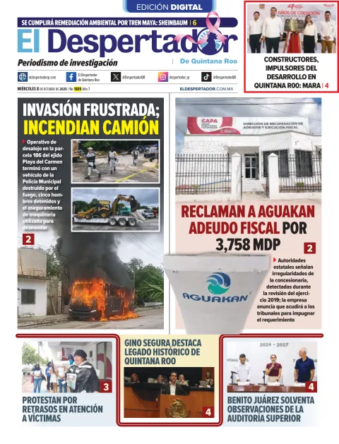 Portada de El Despertador de Quintana Roo