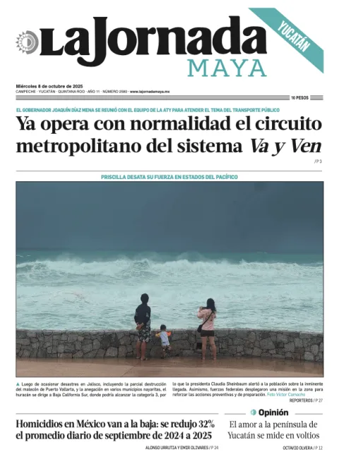 Portada de La Jornada Maya Yucatán