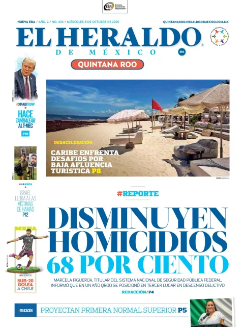 Portada de El Heraldo de Mexico - Quintana Roo