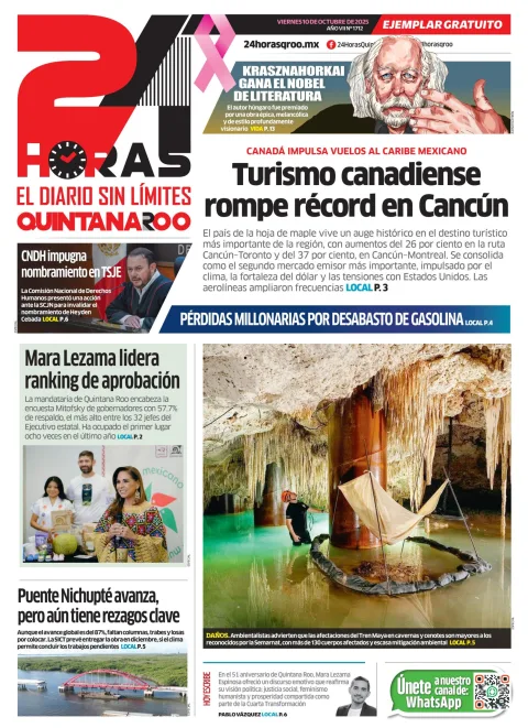 Portada de 24 Horas Quintana Roo