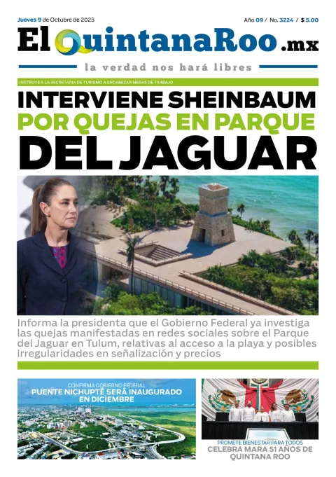 Portada de El Quintana Roo (portada)
