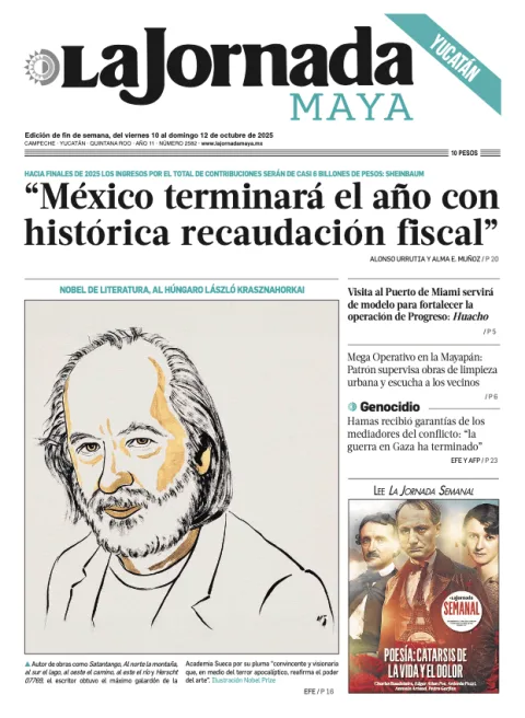 Portada de La Jornada Maya Yucatán del viernes, 10 de octubre de 2025