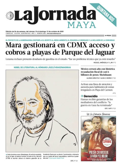 Portada de La Jornada Maya Quintana Roo del viernes, 10 de octubre de 2025
