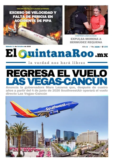 Portada de El Quintana Roo (portada)