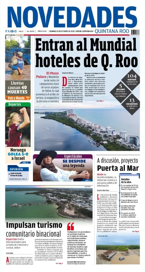Portada de Novedades Quintana Roo
