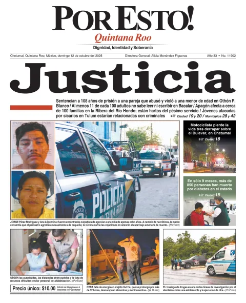 Portada de Por Esto (quintana Roo Chetumal)