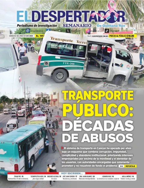 Portada de El Despertador de Quintana Roo