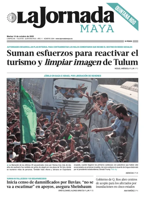 Portada de La Jornada Maya Quintana Roo