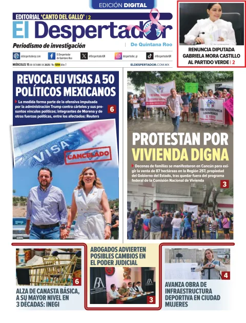 Portada de El Despertador de Quintana Roo