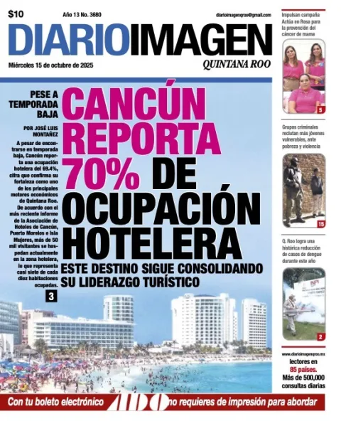 Portada de Diario Imagen Quintana Roo