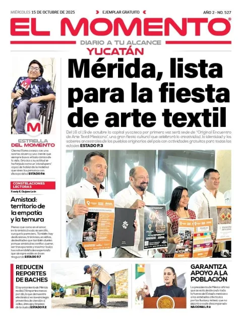 Portada de El Momento Yucatan