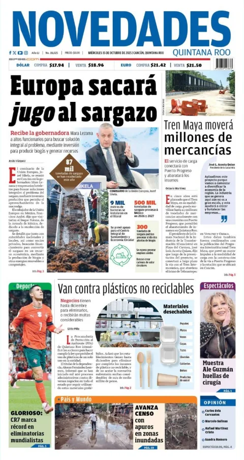 Portada de Novedades Quintana Roo