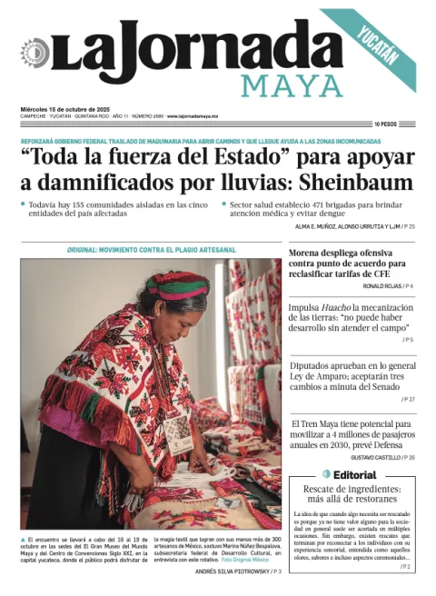 Portada de La Jornada Maya Yucatán