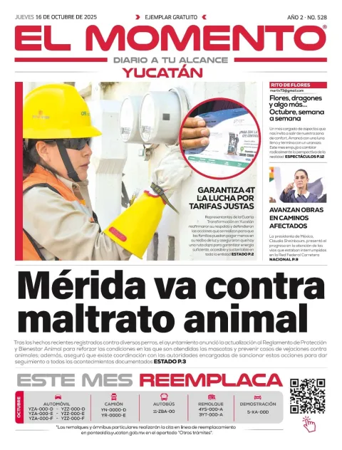 Portada de El Momento Yucatan
