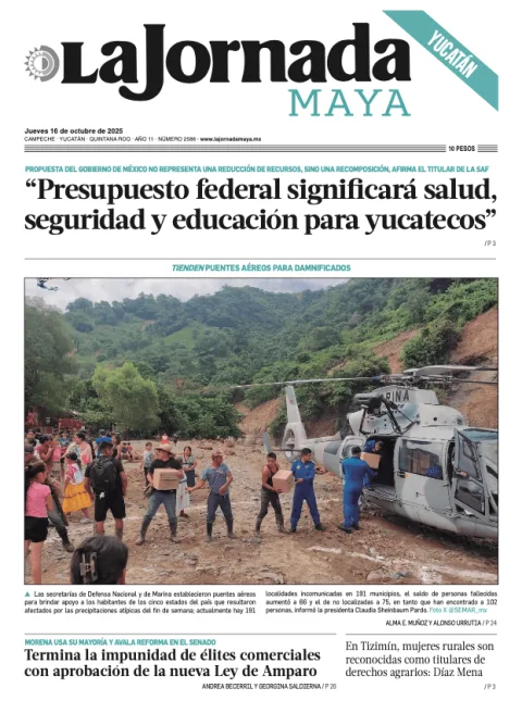 Portada de La Jornada Maya Yucatán
