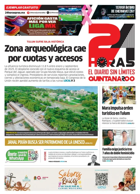Portada de 24 Horas Quintana Roo