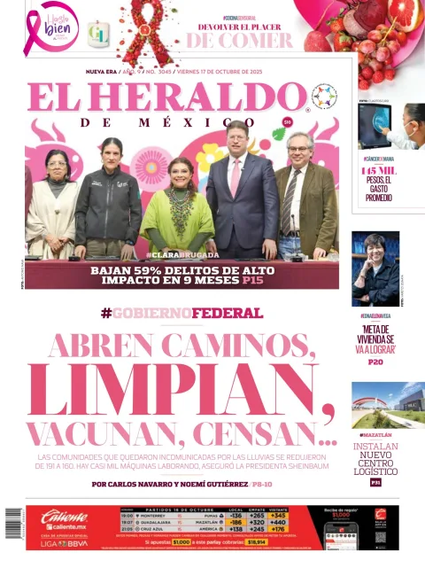 Portada de El Heraldo de Mexico