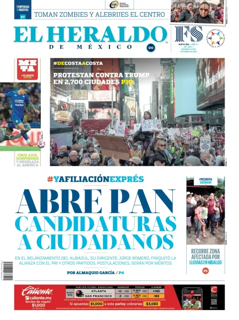 Portada de El Heraldo de Mexico