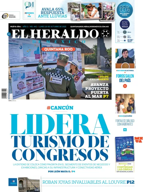 Portada de El Heraldo de Mexico - Quintana Roo del lunes, 20 de octubre de 2025