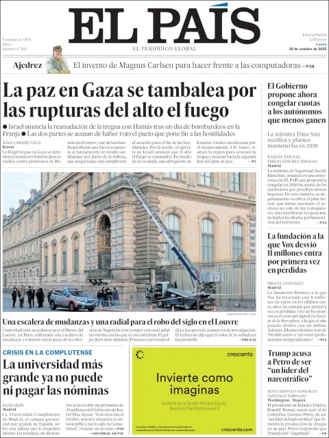 Portada de El Pais