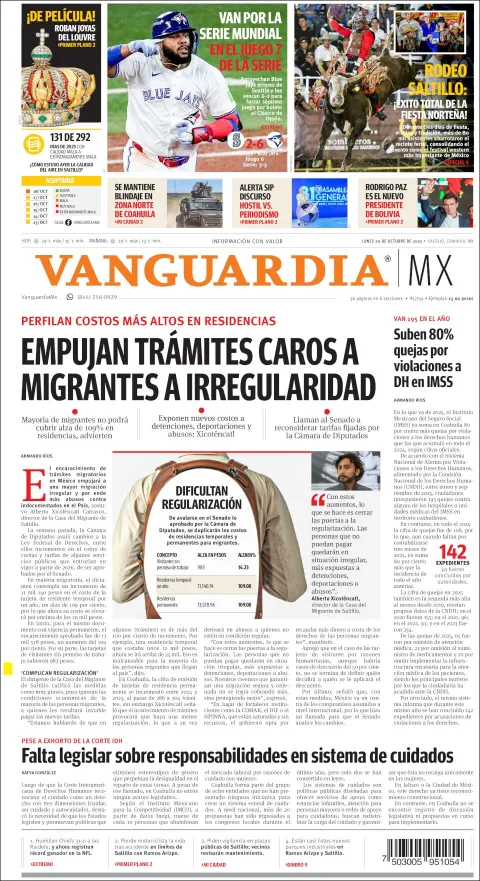 Portada de Vanguardia