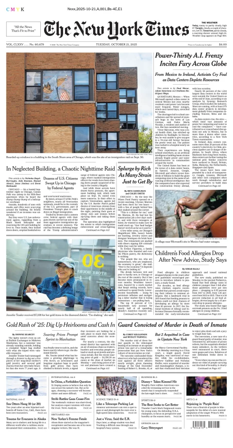 Portada de The New York Times