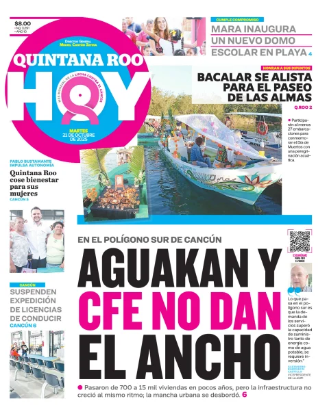 Portada de Quintana Roo Hoy