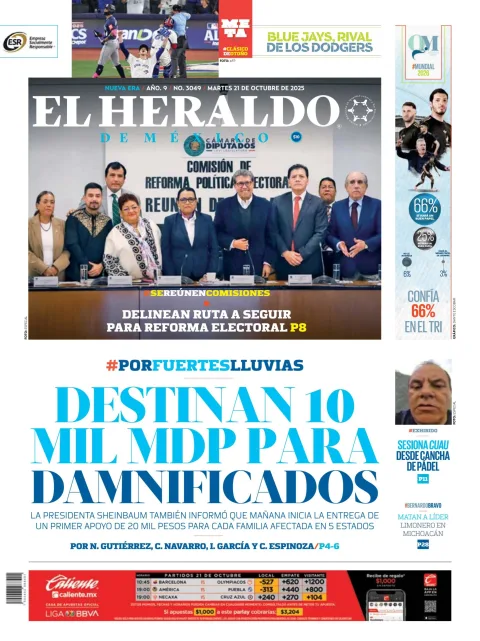 Portada de El Heraldo de Mexico