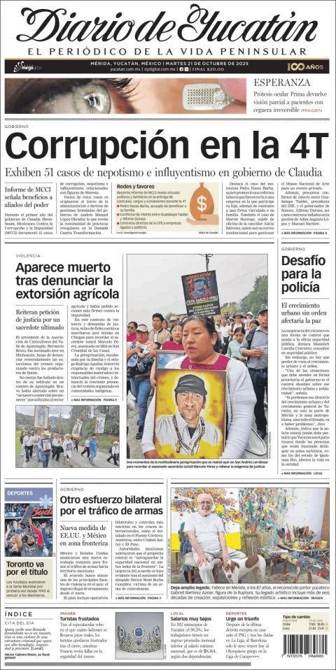 Portada de Diario de Yucatán