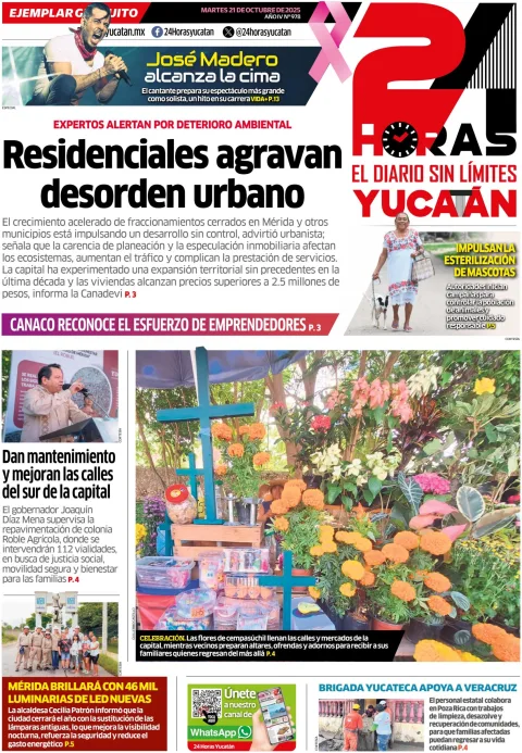 Portada de 24 Horas Yucatan