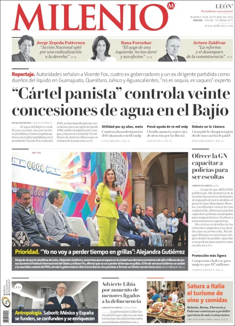 Portada de Milenio Leon del martes, 21 de octubre de 2025