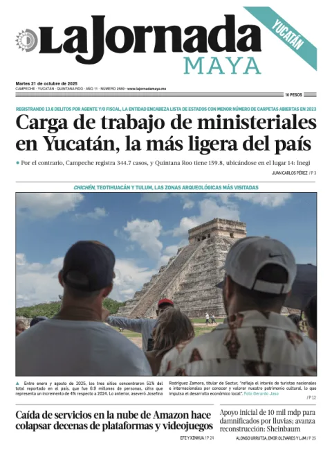 Portada de La Jornada Maya Yucatán del martes, 21 de octubre de 2025