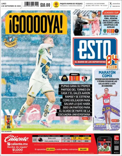Portada de Esto del lunes, 1 de septiembre de 2025