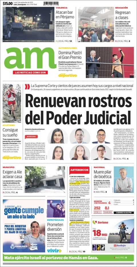 Portada de Am Corredor Industrial del lunes, 1 de septiembre de 2025