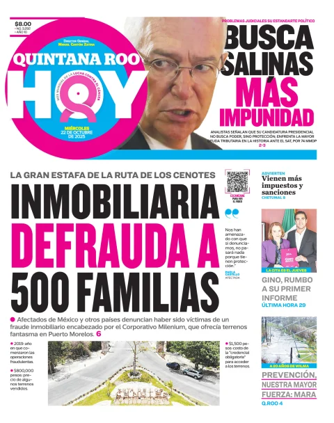 Portada de Quintana Roo Hoy