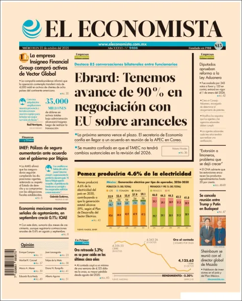 Portada de El Economista