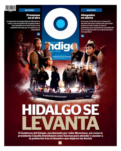 Portada de Reporte Indigo Nacional del miércoles, 22 de octubre de 2025