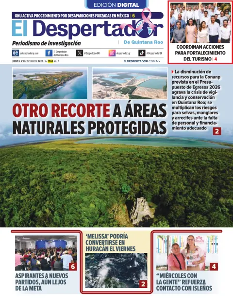 Portada de El Despertador de Quintana Roo