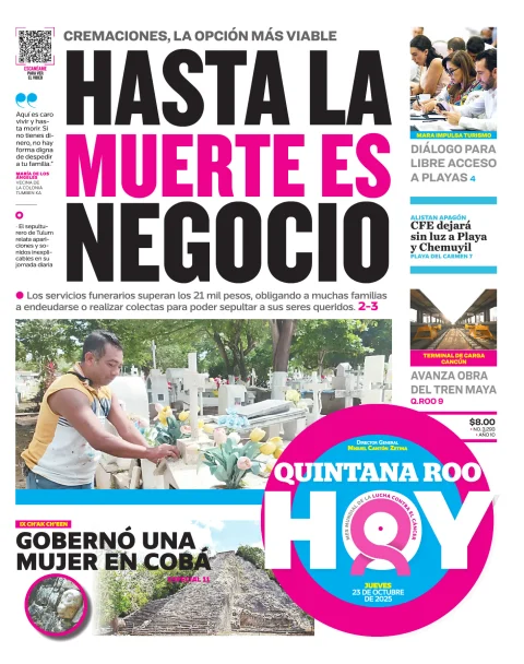 Portada de Quintana Roo Hoy (portada)
