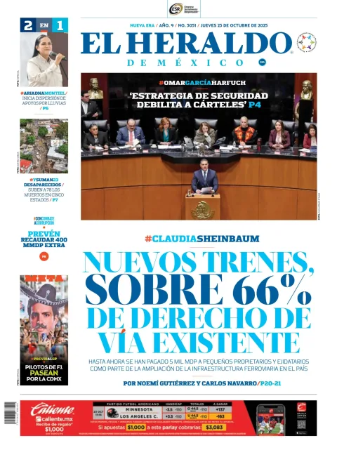 Portada de El Heraldo de Mexico