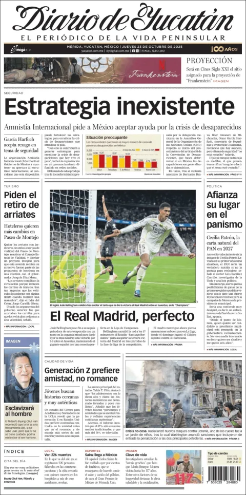 Portada de Diario de Yucatán